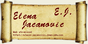 Elena Jacanović vizit kartica